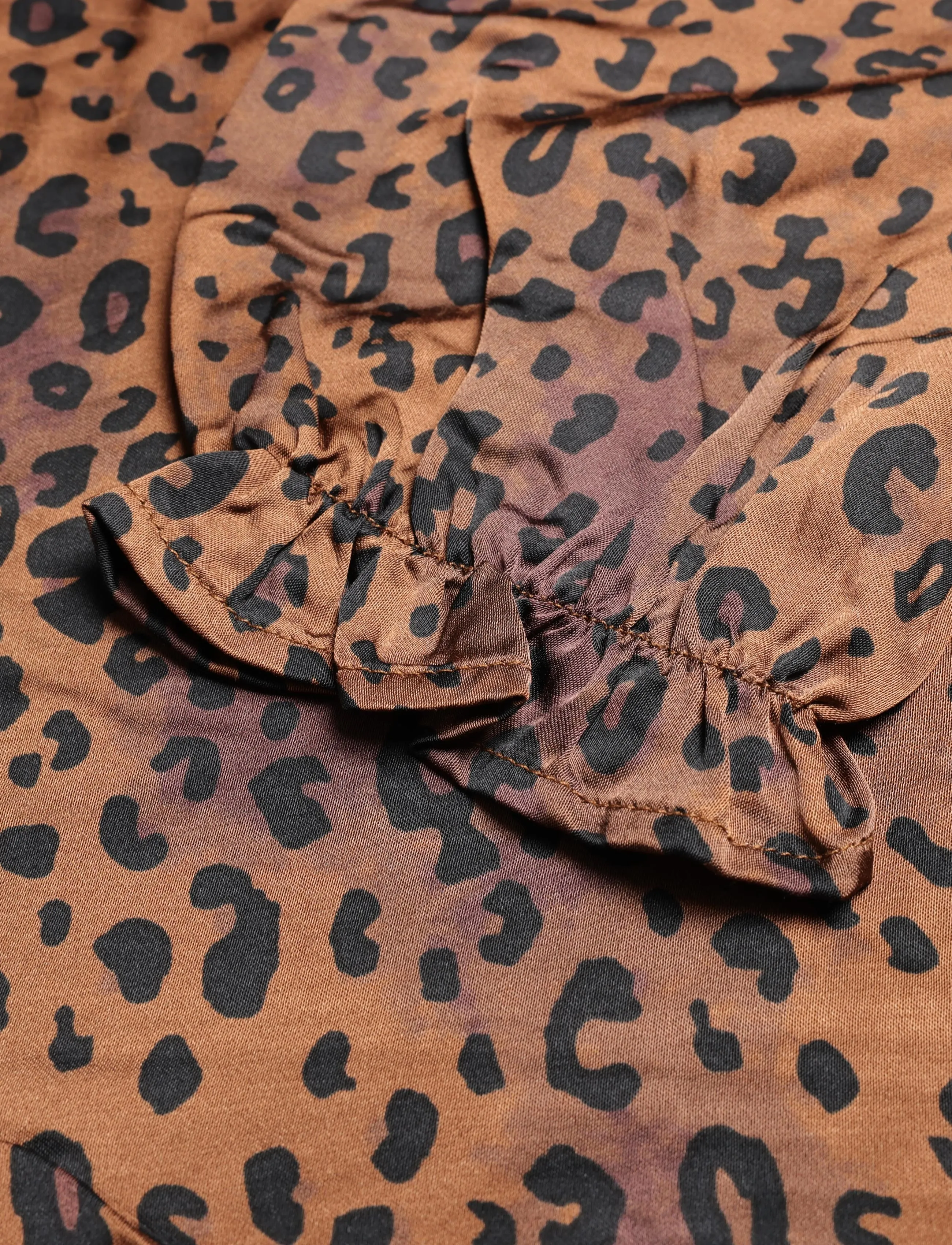 Culture - CUNAOMI BERNA LS SHORT DRESS - brown leopard - 3