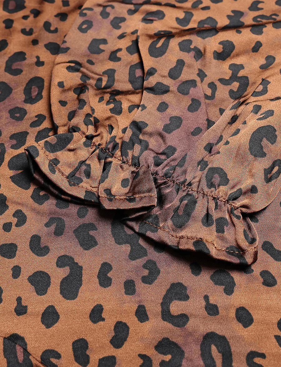 Culture - CUNAOMI BERNA LS SHORT DRESS - kurze kleider - brown leopard - 3