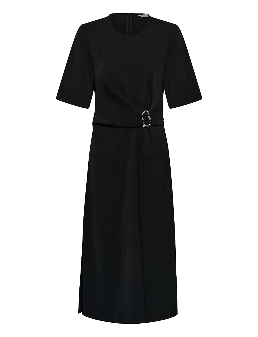 Culture - CUARAM SS DRESS - midi dresses - meteorite - 0