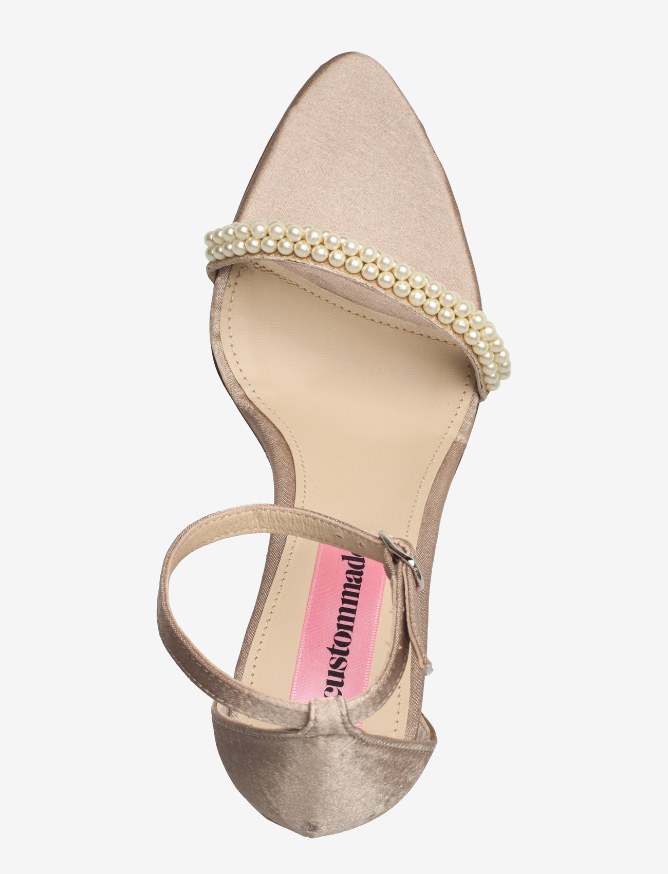 Custommade - Alma Satin Pearl - aukštakulnės basutės - 615 travertine - 3