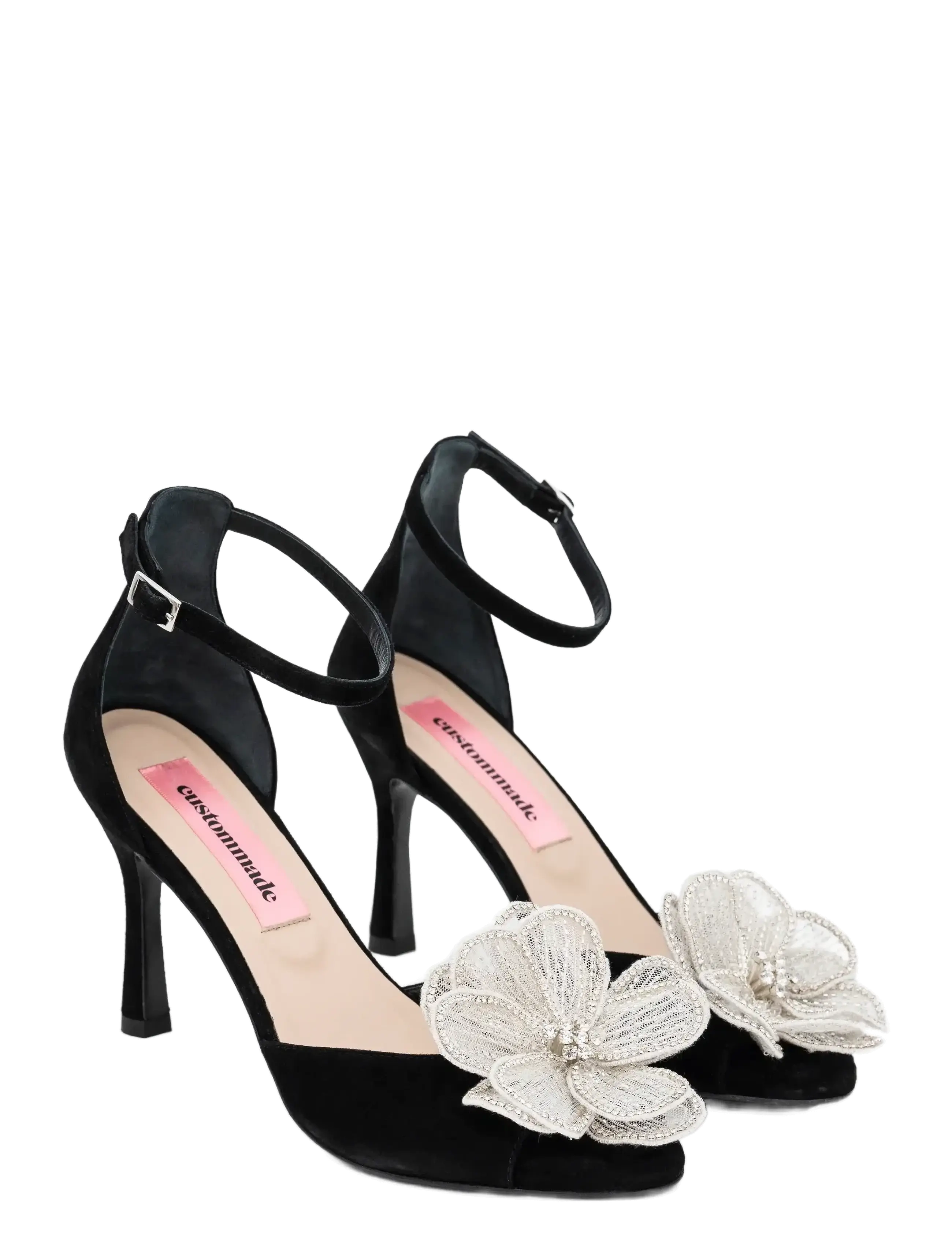 Custommade - Seduction white crystal flower - black - 1