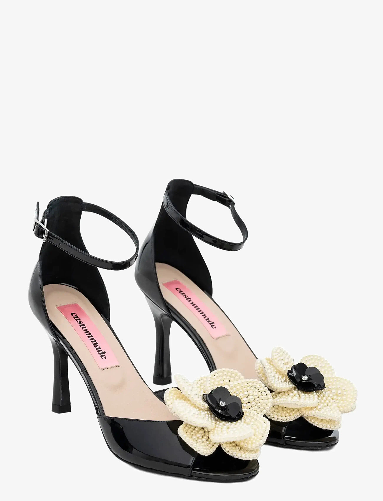 Custommade - Seduction Pearl Flower - peeptoes - black - 1
