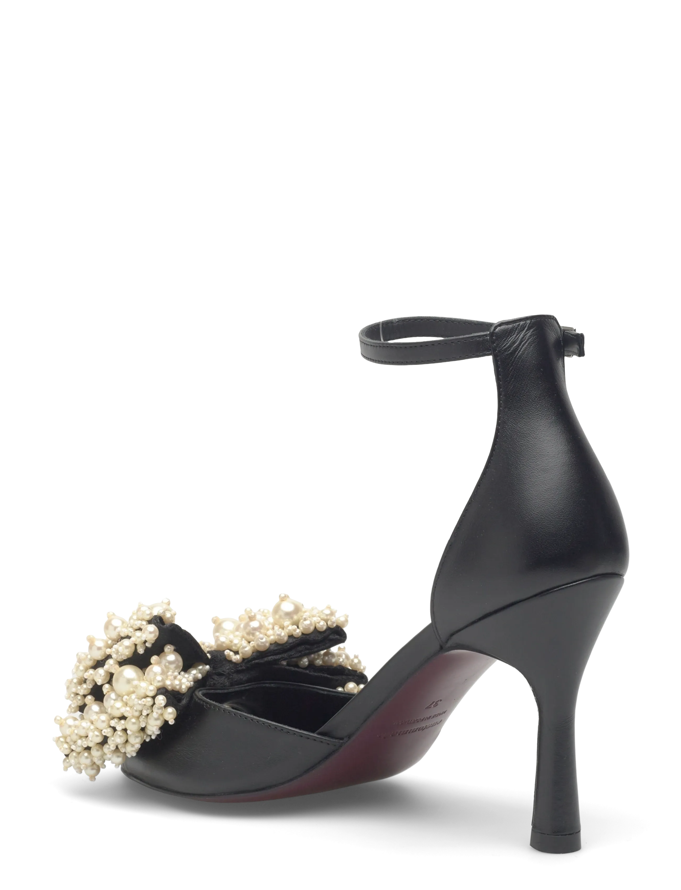 Custommade - Celine Pearl - korolliset sandaalit - black - 2
