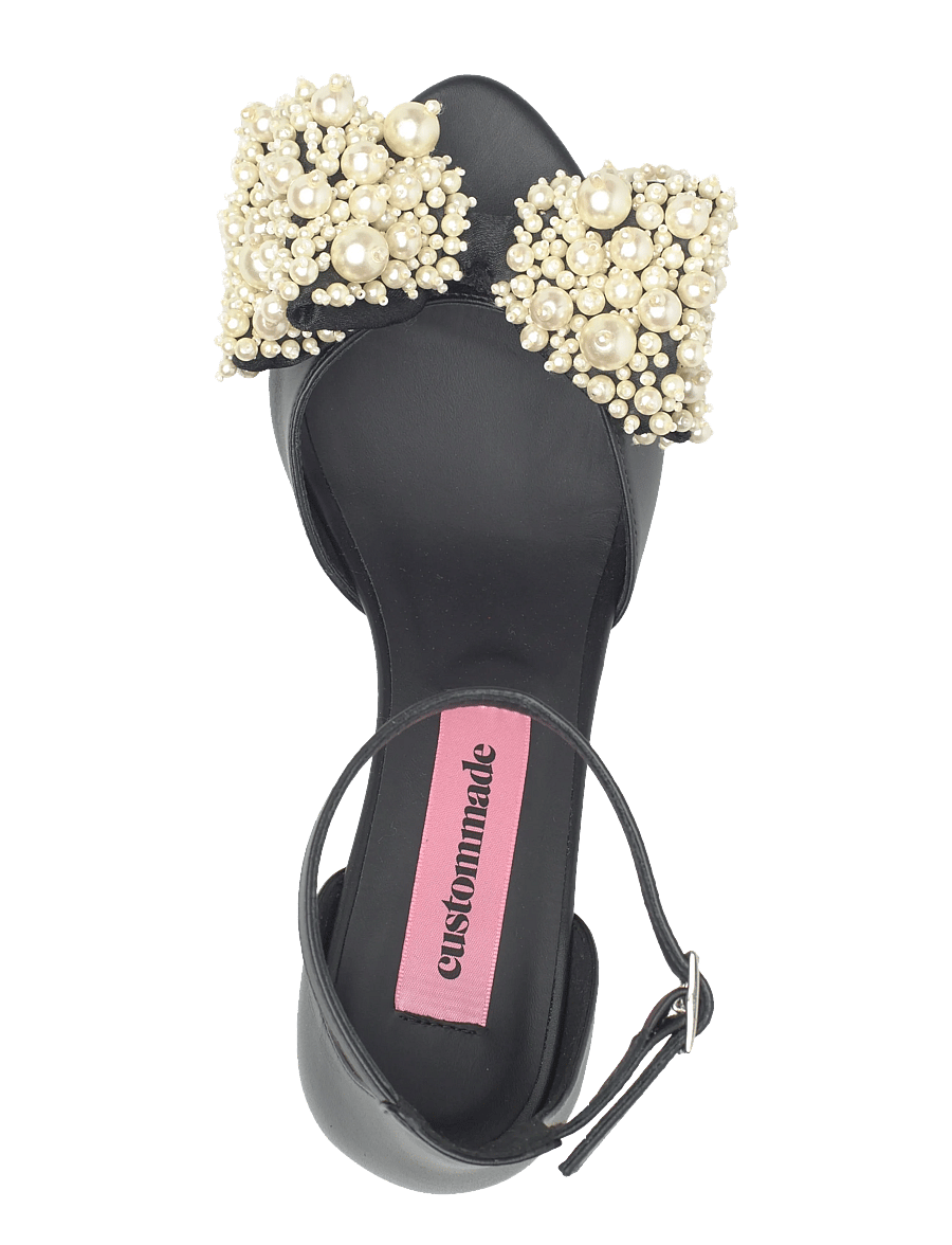 Custommade - Celine Pearl - korolliset sandaalit - black - 3