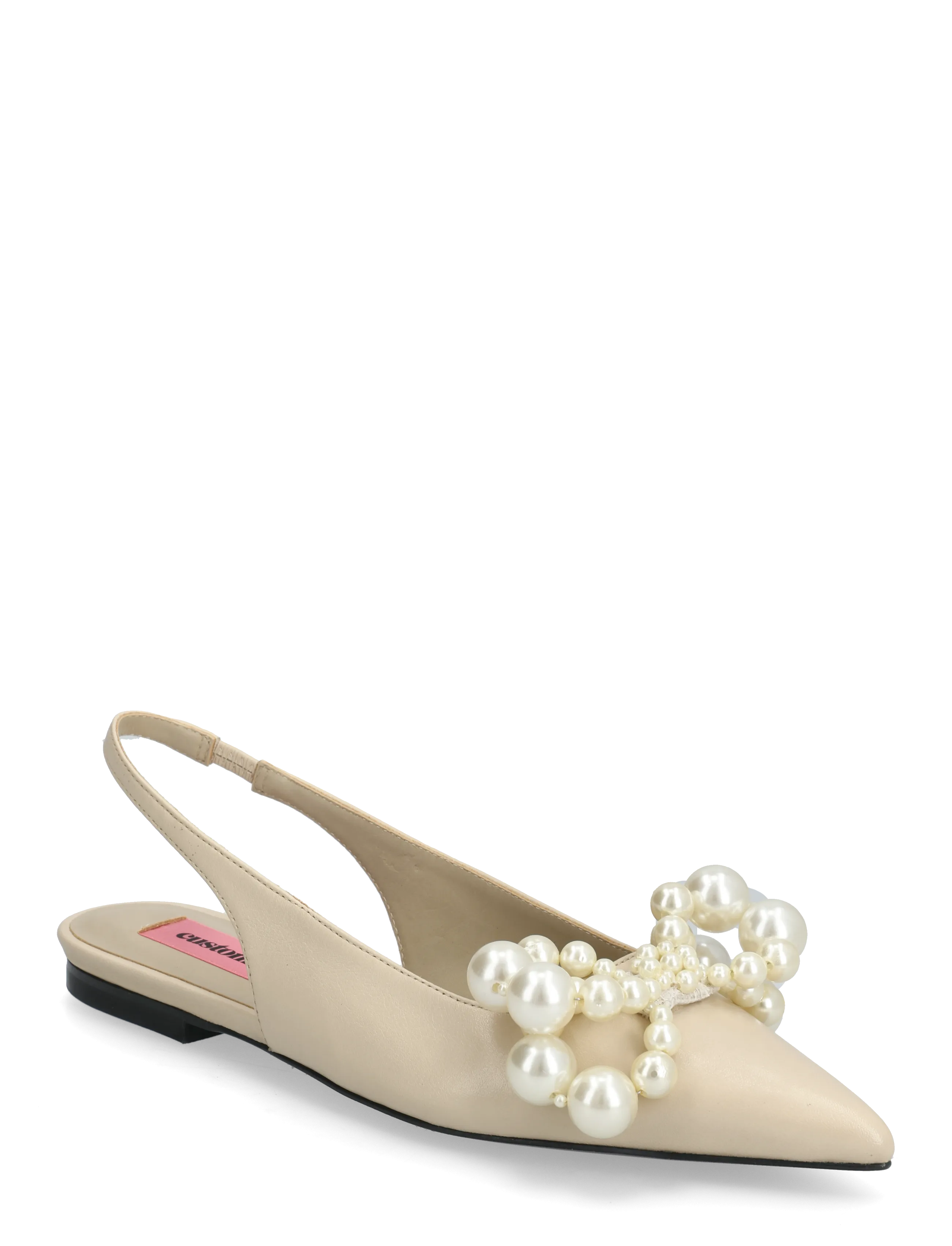 Custommade Fiona Pearl, Kvinder, Perle Slingback Flade Sko, Beige, Str: 41