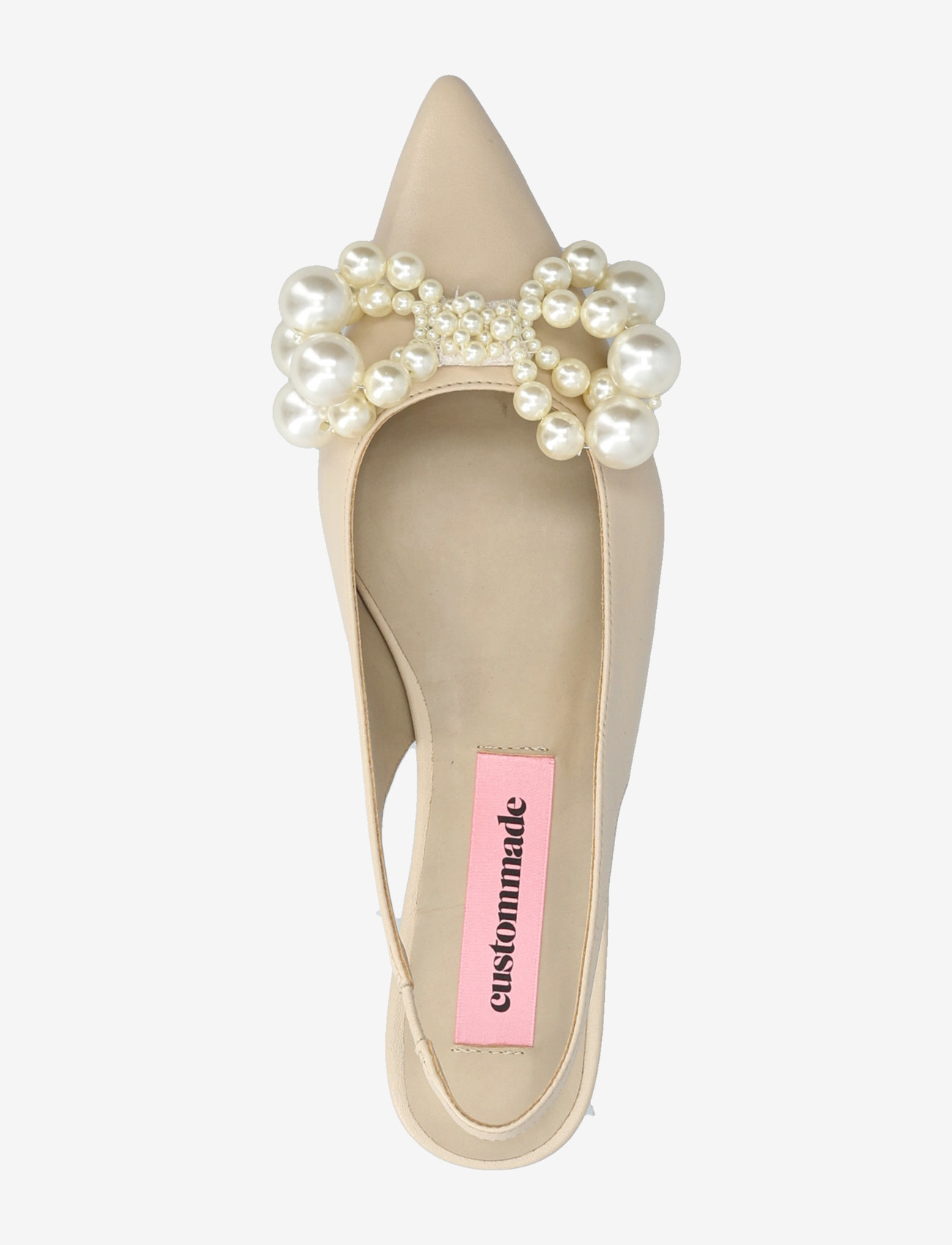 Custommade - Fiona Pearl - flache slingbacks - cream - 3