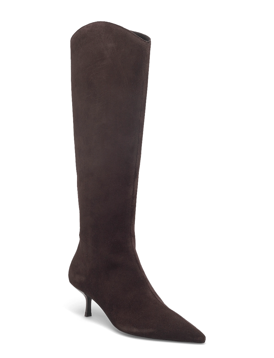 Custommade - Eleya Suede - höga stövlar - chocolate - 0