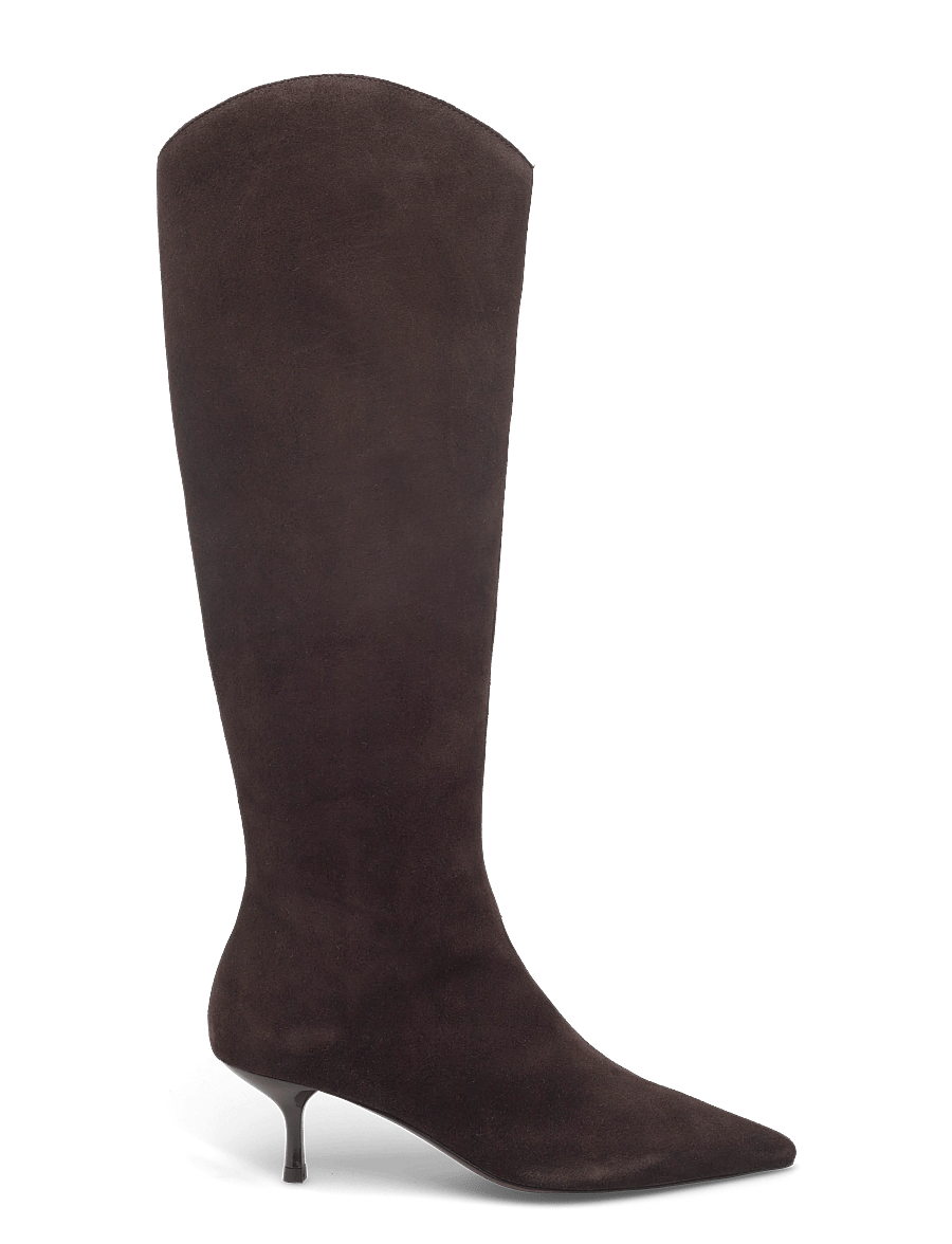 Custommade - Eleya Suede - höga stövlar - chocolate - 1