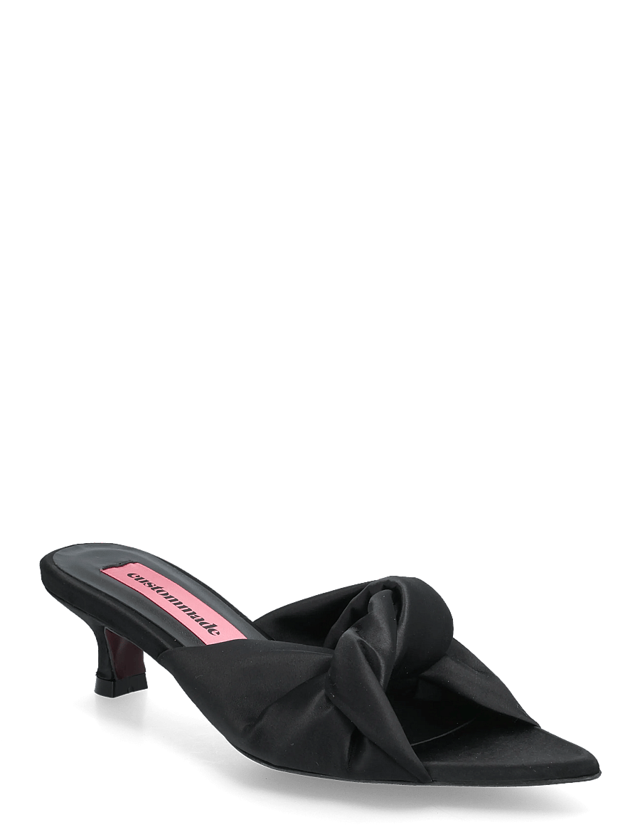 Custommade - Alia Satin - mules med hæle - black - 0