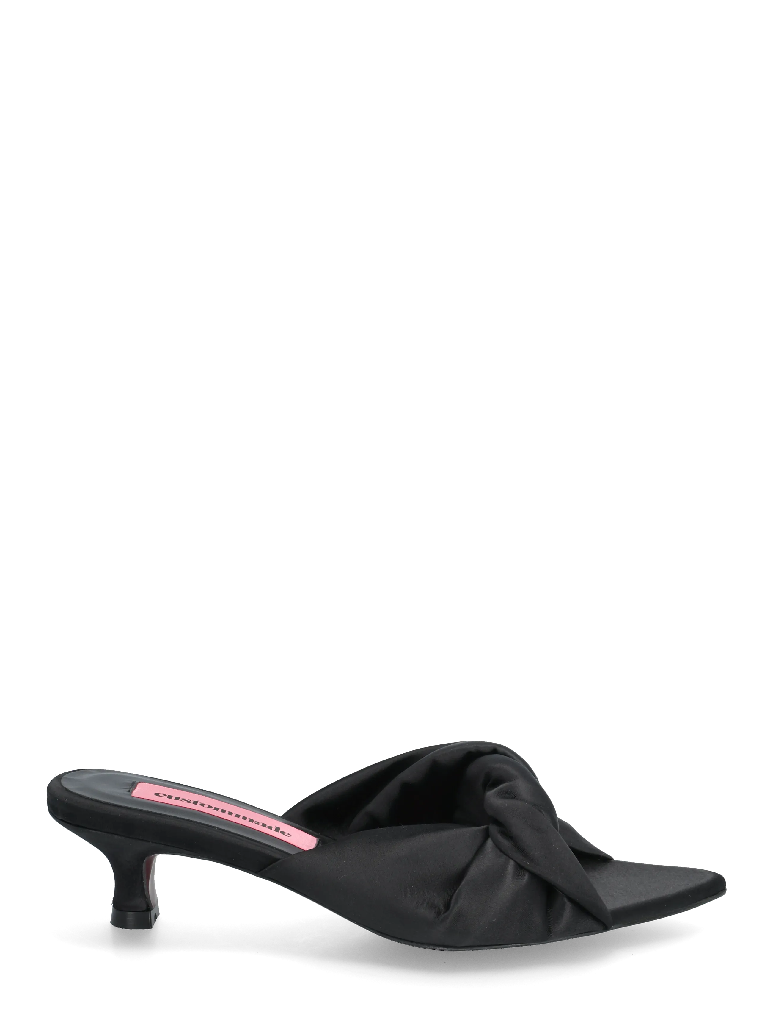 Custommade - Alia Satin - pantoletten mit absatz - black - 1