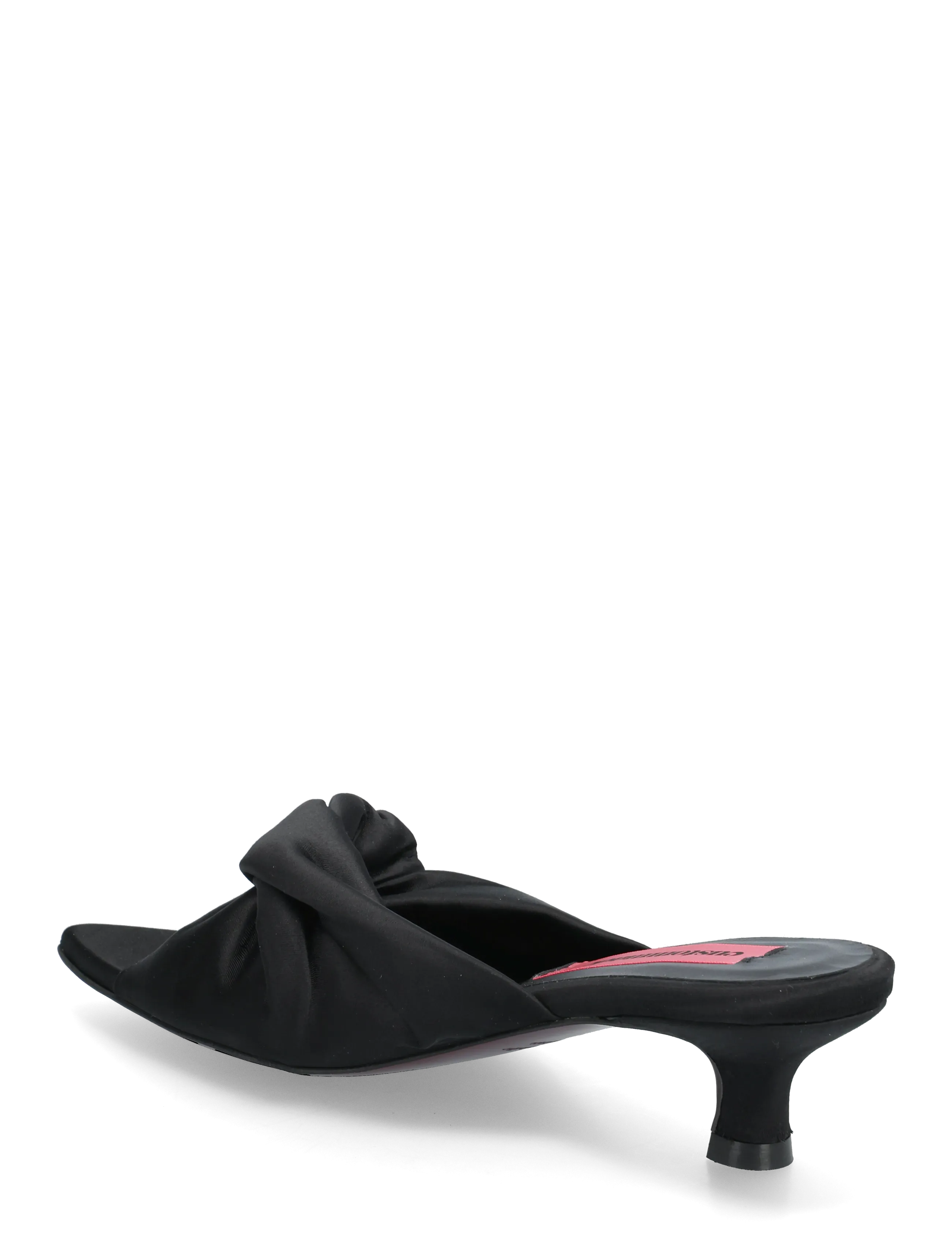 Custommade - Alia Satin - pantoletten mit absatz - black - 2