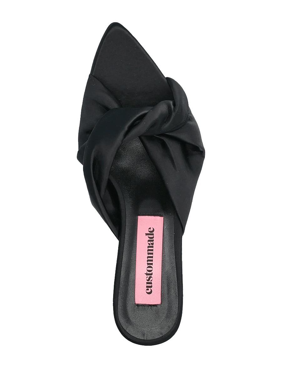 Custommade - Alia Satin - mules med hæle - black - 3