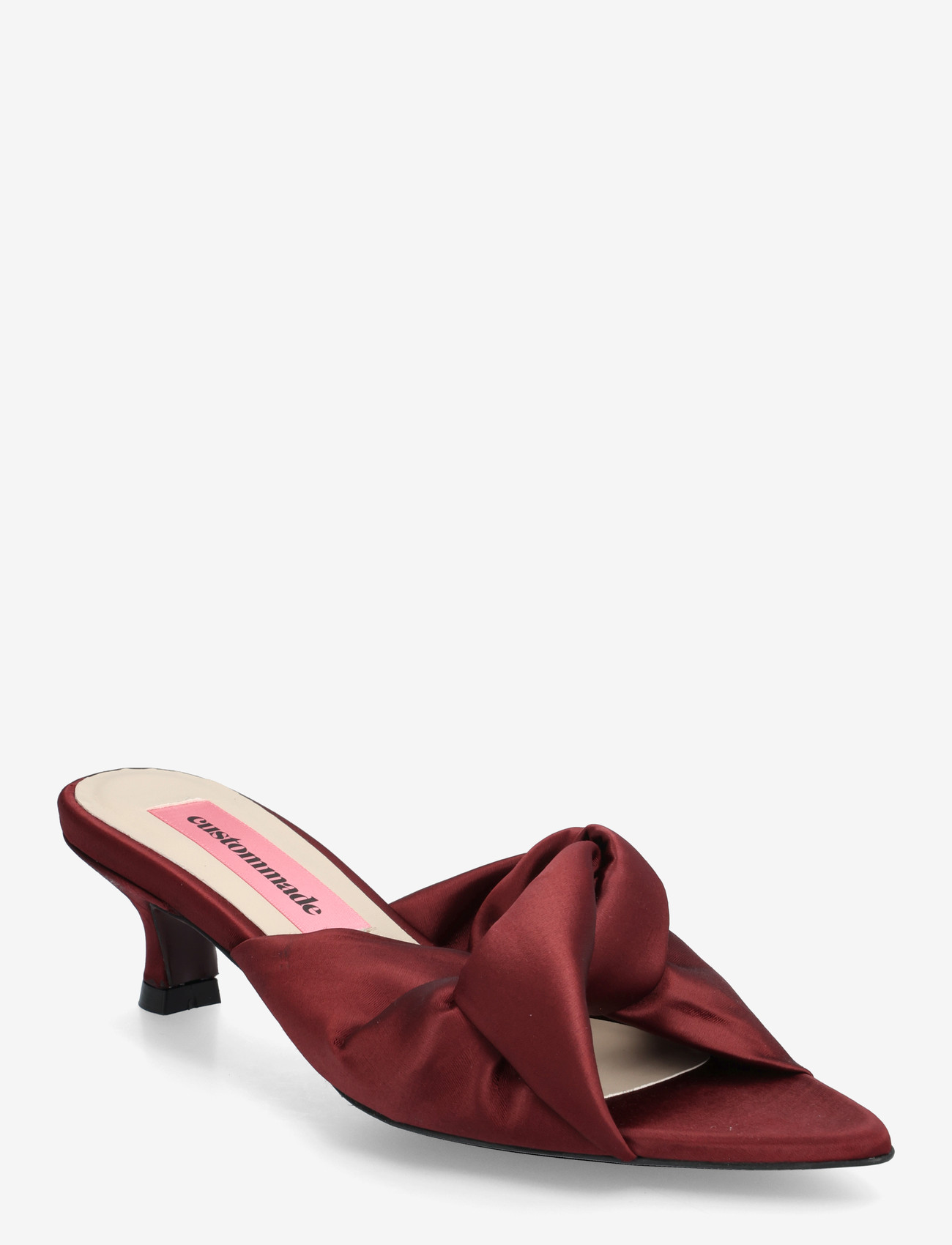 Custommade - Alia Satin - mules med klack - burgundy - 0