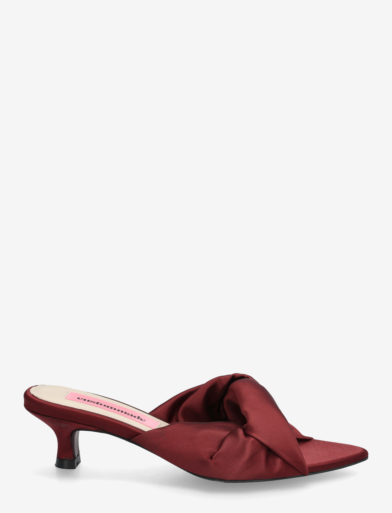 Custommade - Alia Satin - mules med klack - burgundy - 1