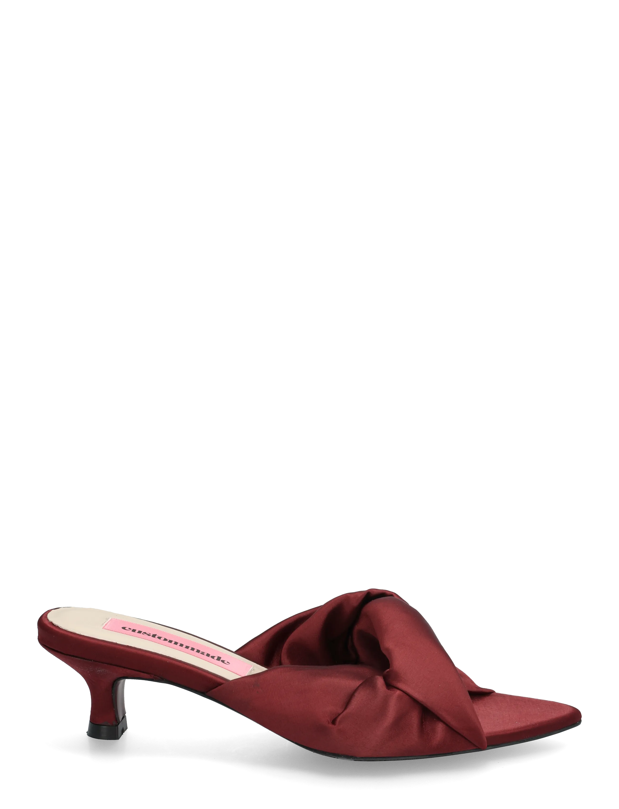 Custommade - Alia Satin - kontsaga muula-stiilis jalanõud - burgundy - 1