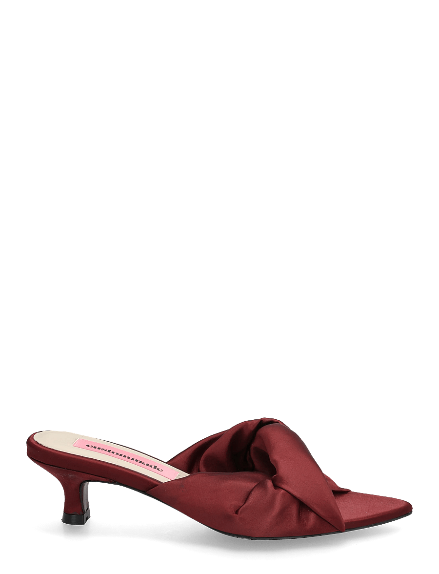 Custommade - Alia Satin - mules tipa augstpapēžu kurpes - burgundy - 1