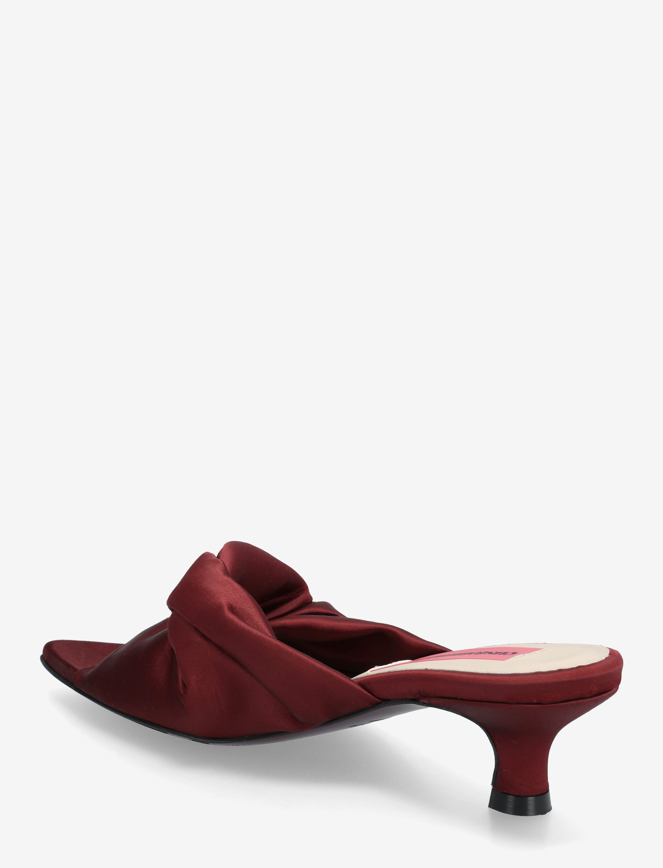 Custommade - Alia Satin - mules med klack - burgundy - 2