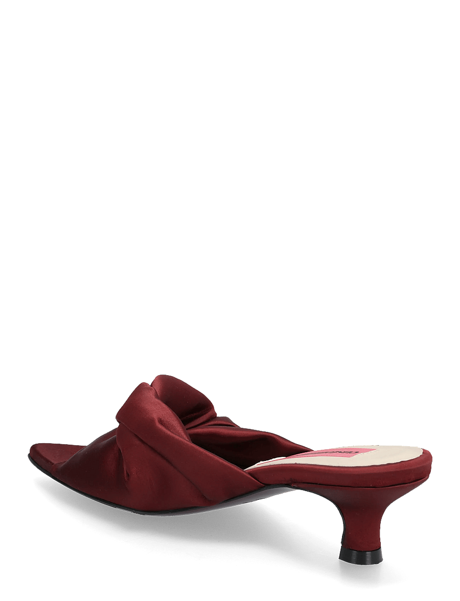 Custommade - Alia Satin - mules tipa augstpapēžu kurpes - burgundy - 2