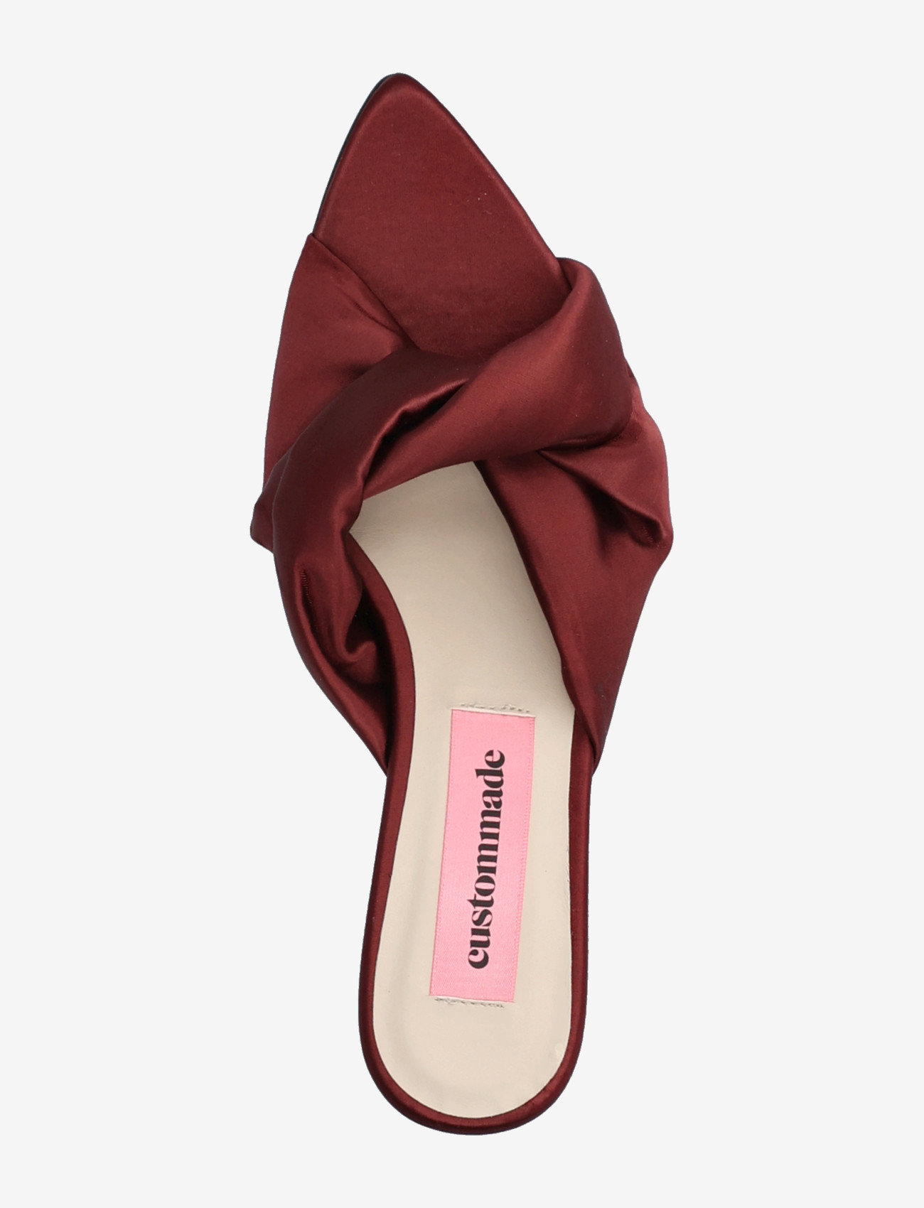 Custommade - Alia Satin - mules med klack - burgundy - 3