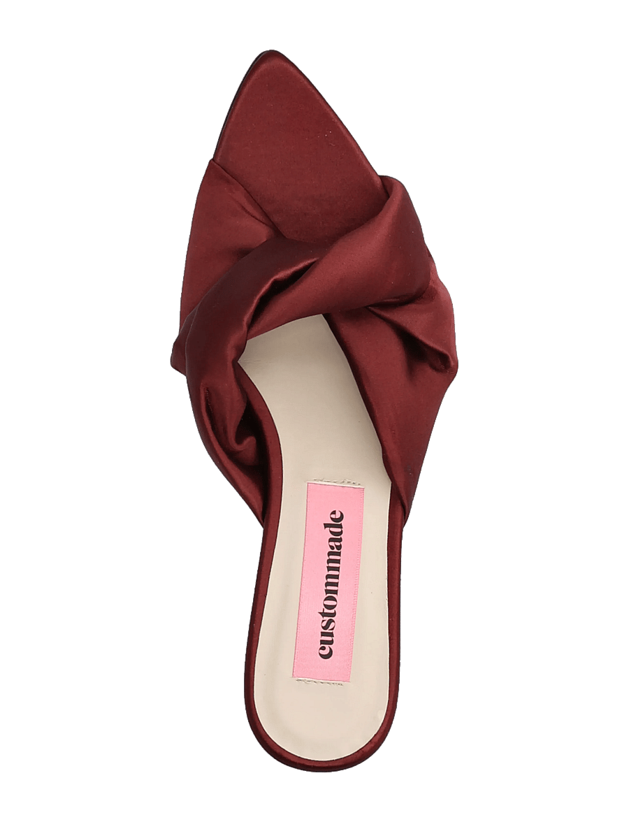 Custommade - Alia Satin - mules tipa augstpapēžu kurpes - burgundy - 3