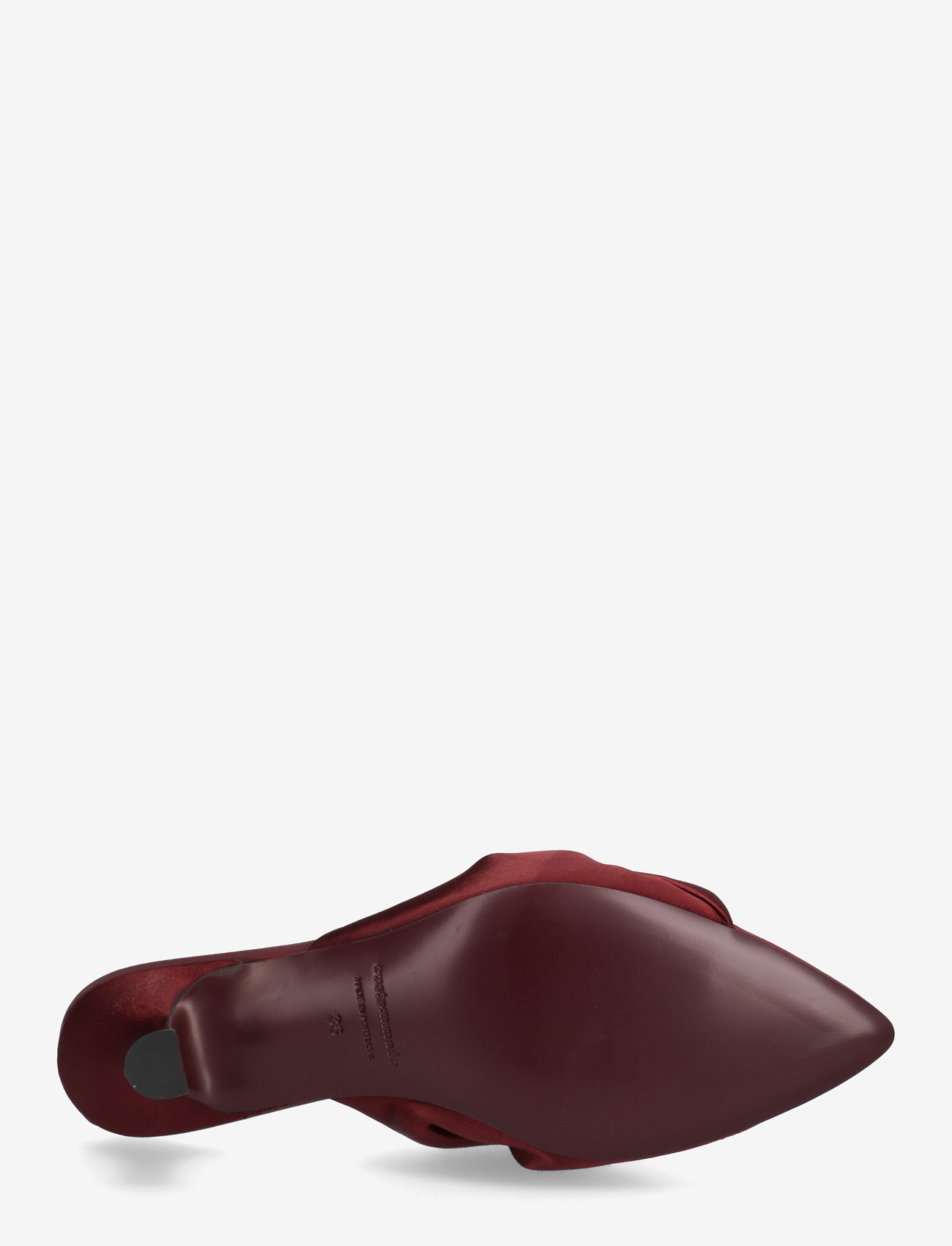 Custommade - Alia Satin - mules med klack - burgundy - 4