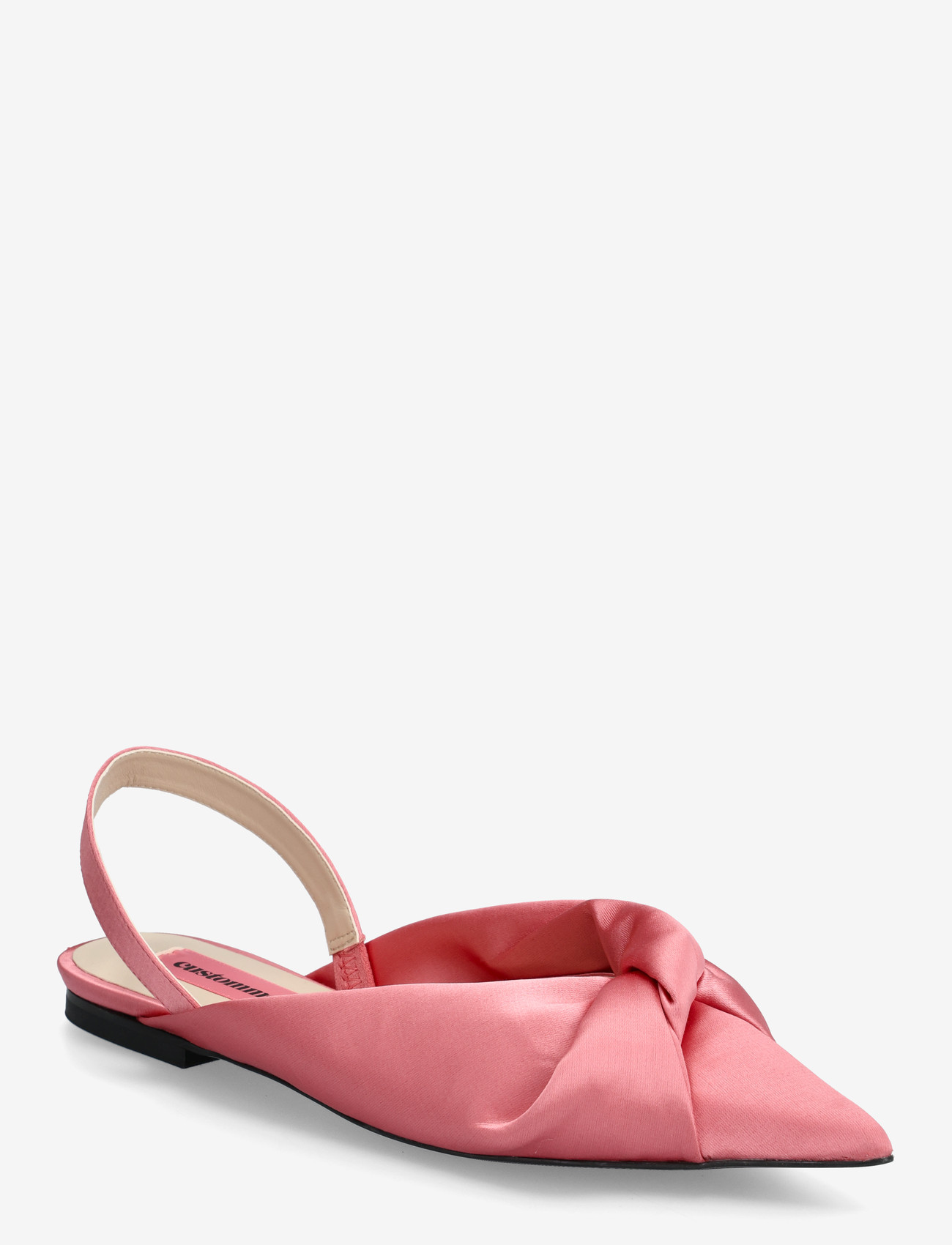 Custommade - Anna Satin - pantofle bez pięty na płaskim obcasie - blush - 0