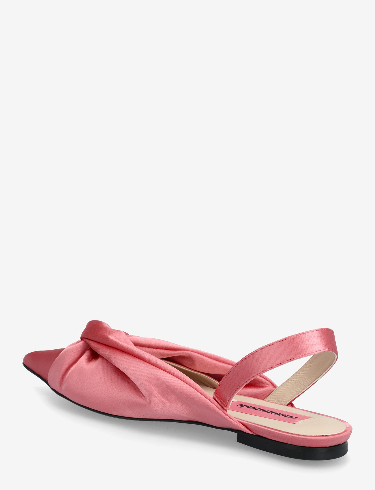 Custommade - Anna Satin - pantofle bez pięty na płaskim obcasie - blush - 2
