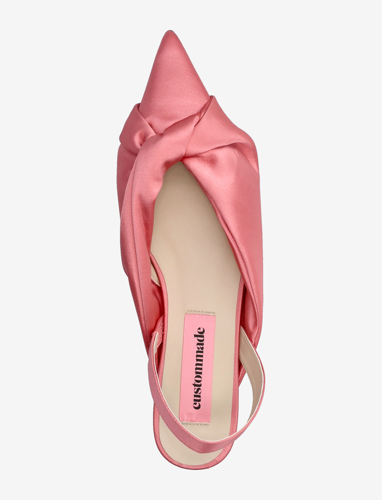 Custommade - Anna Satin - pantofle bez pięty na płaskim obcasie - blush - 3
