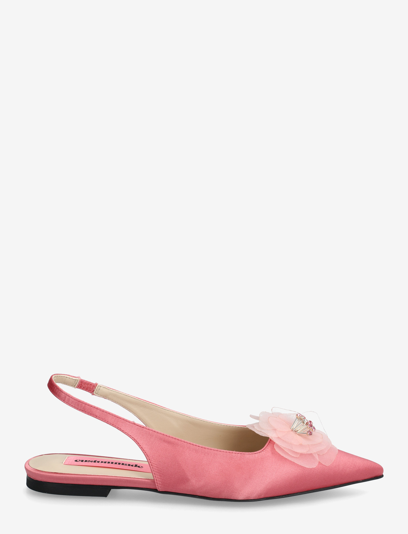 Custommade - Fiona Flower Satin - madalad slingback-kingad - blush - 1