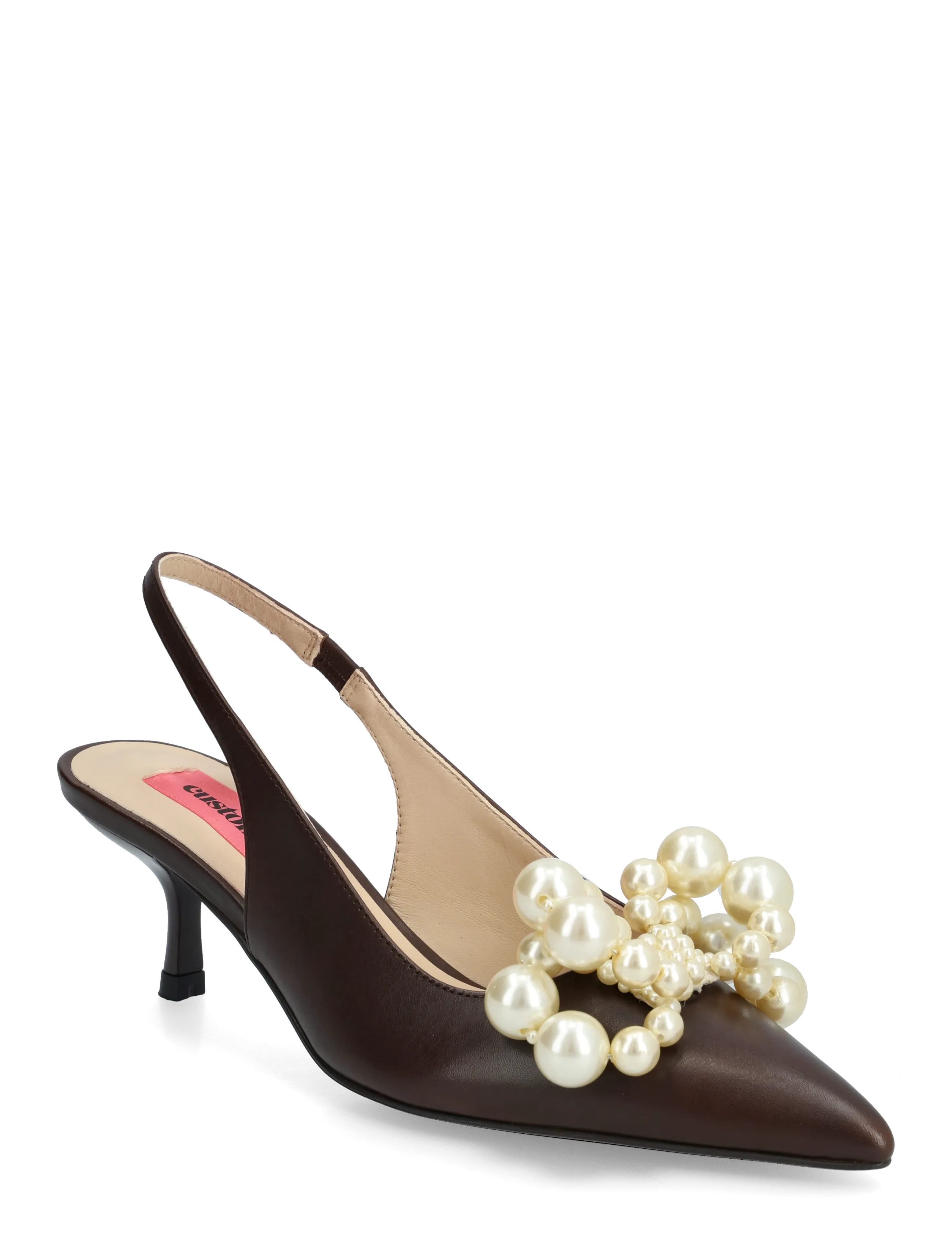 Custommade Florence Pearl - Slingbacks - SLATE MINK / black