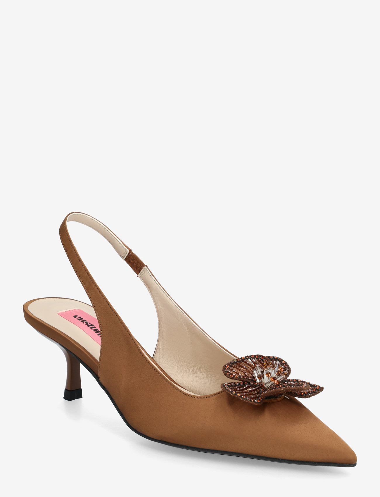 Custommade - Florence Crystal - heeled slingbacks - caramel - 0