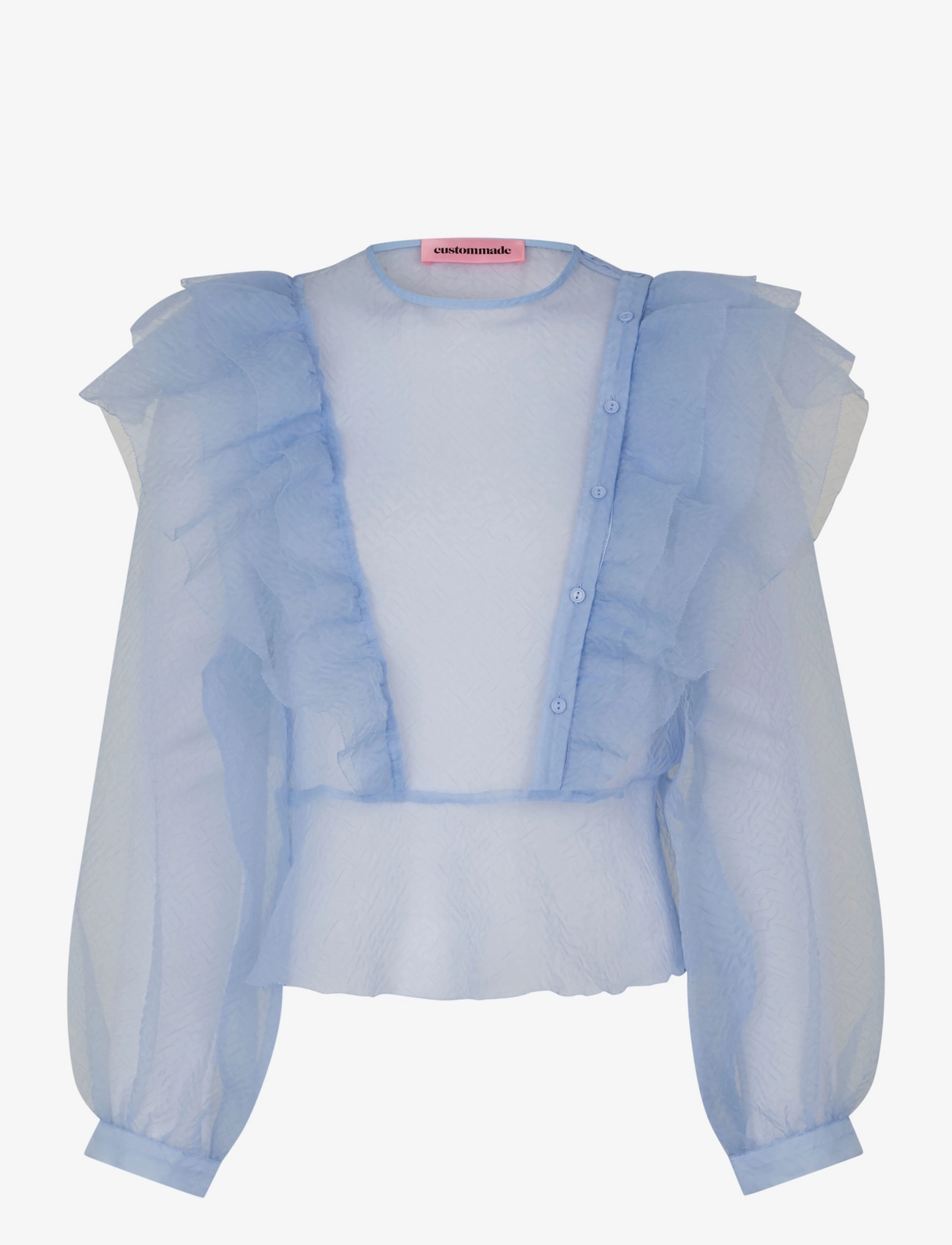 Custommade Delphina, 36/S, Blouses, Blau - Long-sleeved, Frauen