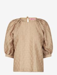 Custommade - Ulrikke - short-sleeved blouses - 615 travertine - 0