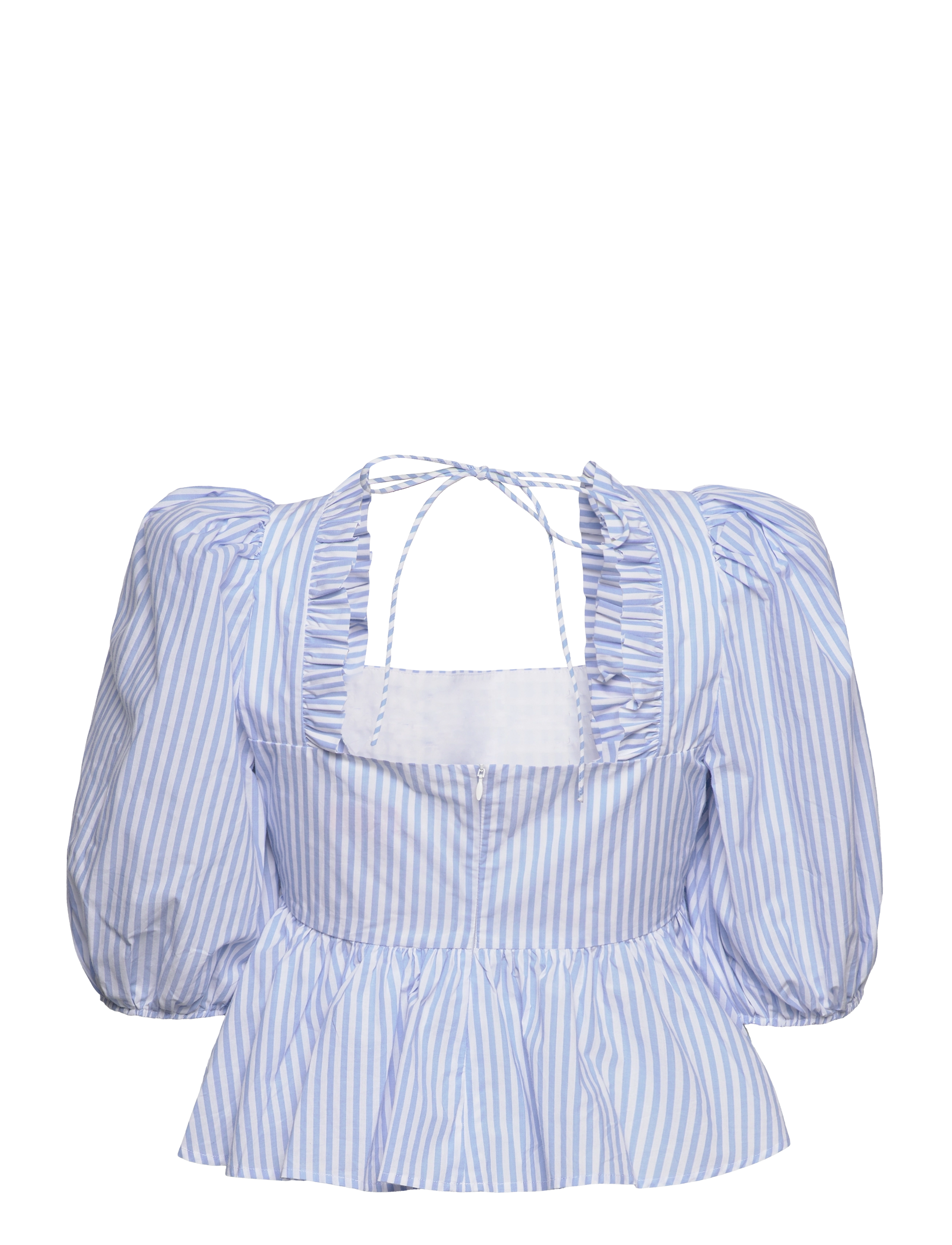 Custommade - Darine Stripes - kortärmade blusar - 409 little boy blue - 2