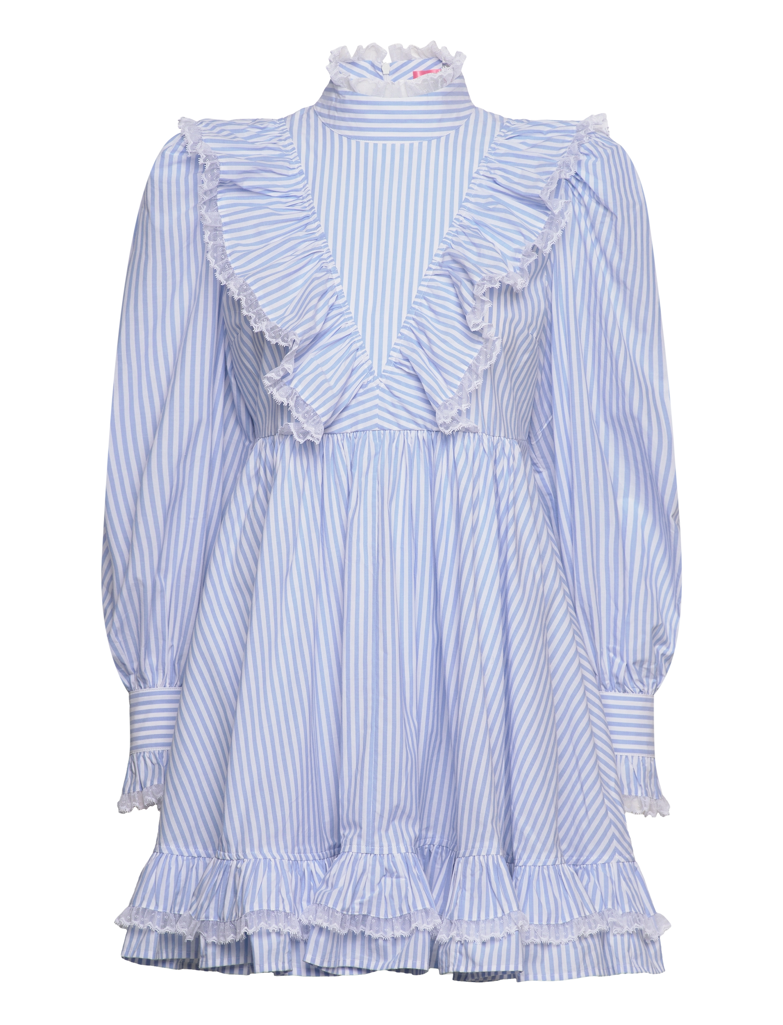 Custommade Louisa Stripes - Korte kjoler - 001 BRIGHT WHITE / blue