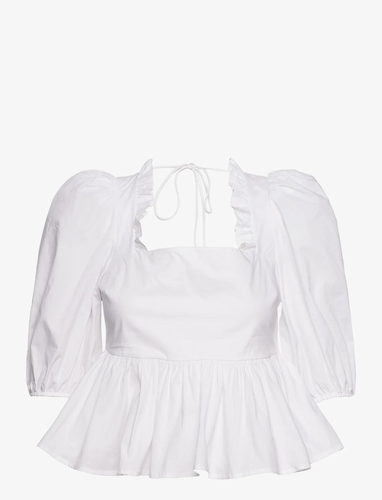 Custommade - Darine - short-sleeved blouses - 001 bright white - 0