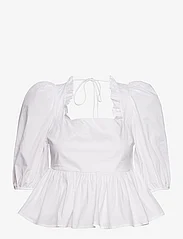 Custommade - Darine - short-sleeved blouses - 001 bright white - 0