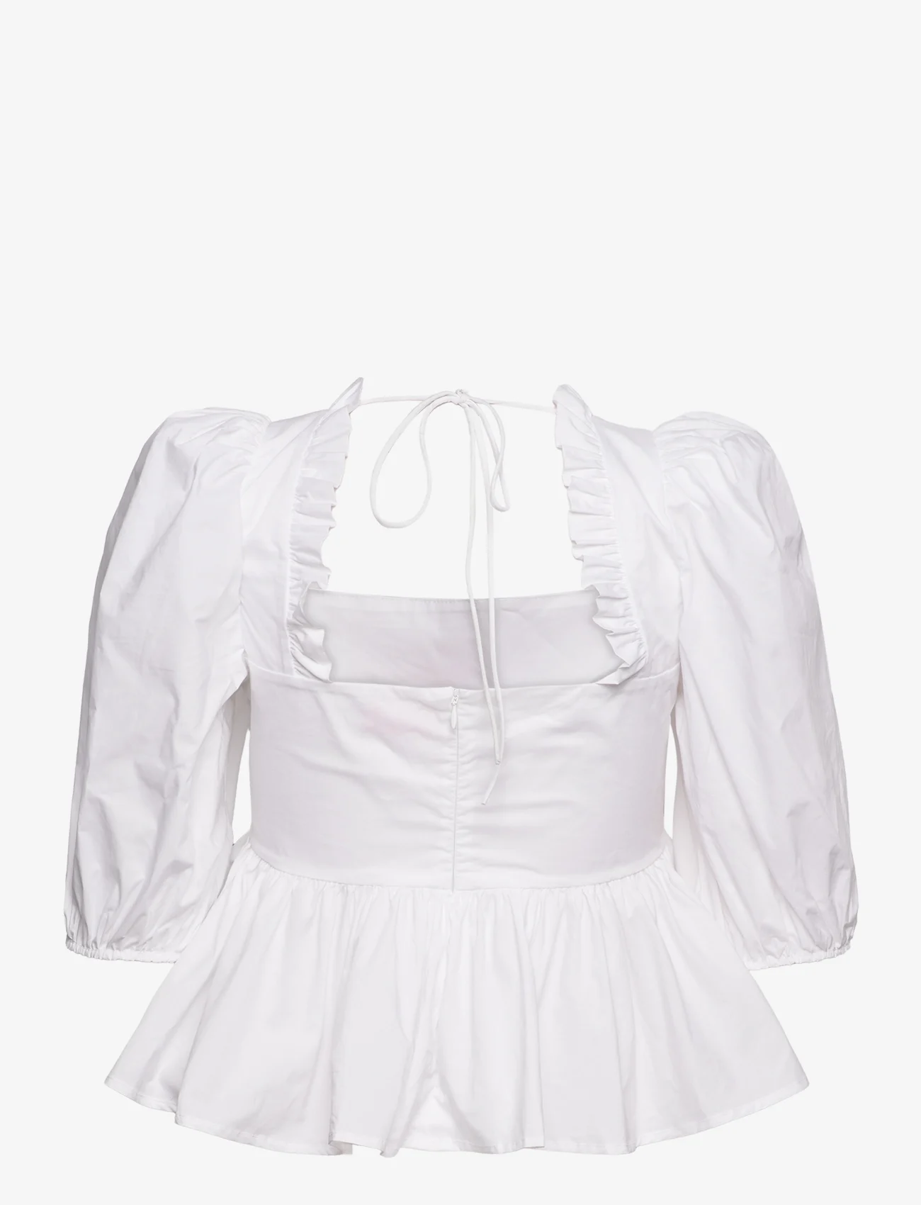 Custommade - Darine - short-sleeved blouses - 001 bright white - 1
