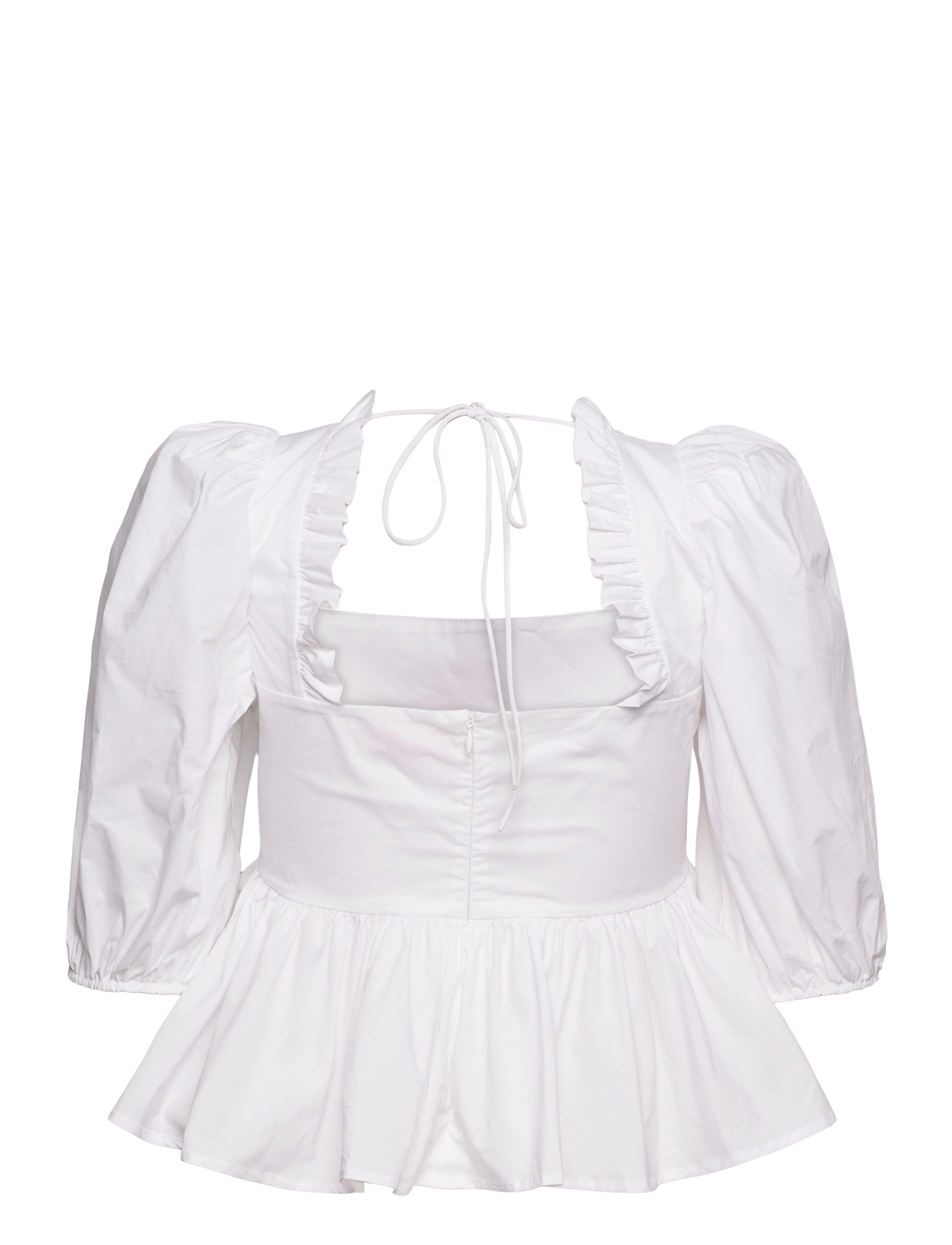 Custommade - Darine - kurzämlige blusen - 001 bright white - 2