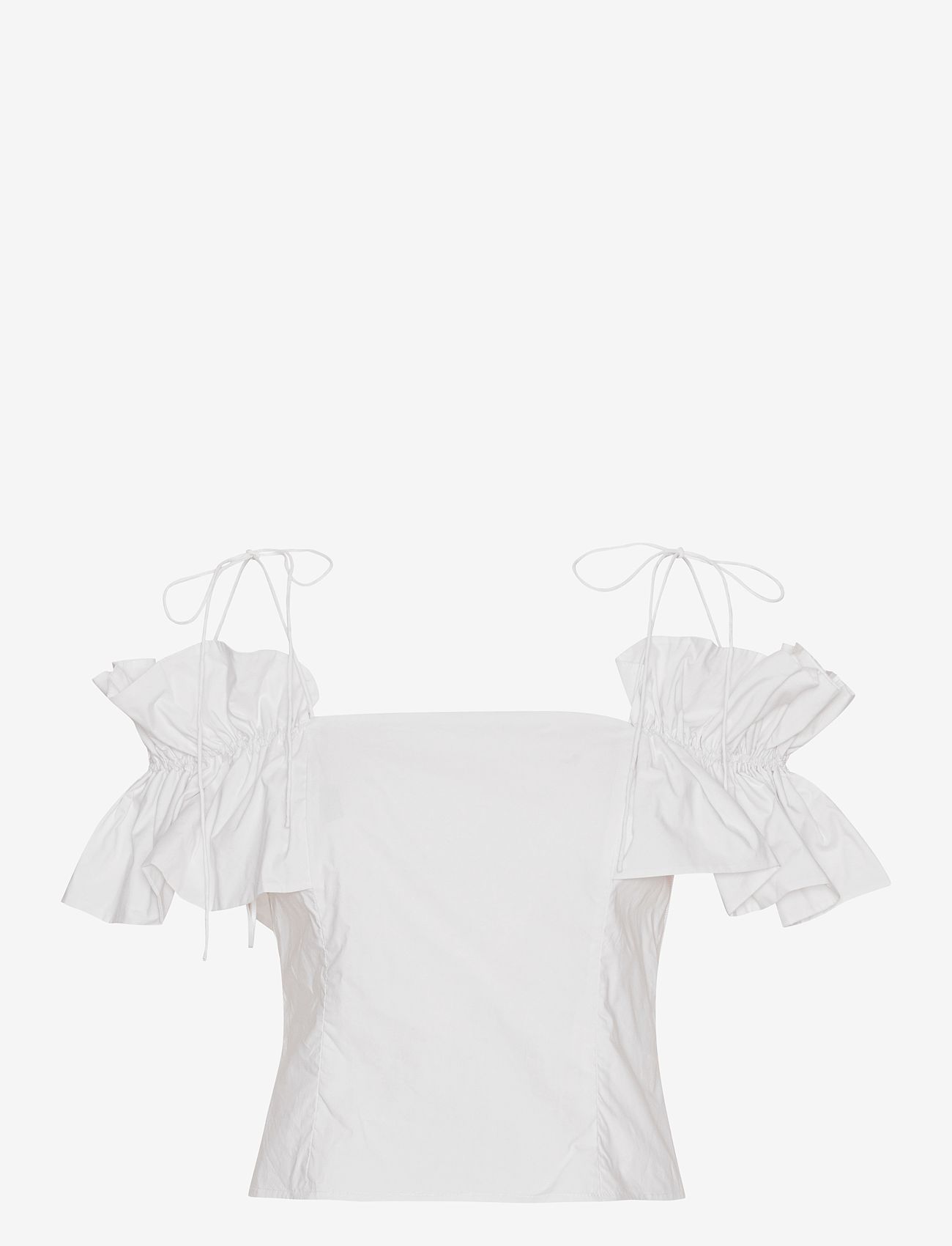 Custommade - Dilvia - short-sleeved blouses - 001 bright white - 0