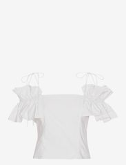 Custommade - Dilvia - short-sleeved blouses - 001 bright white - 0