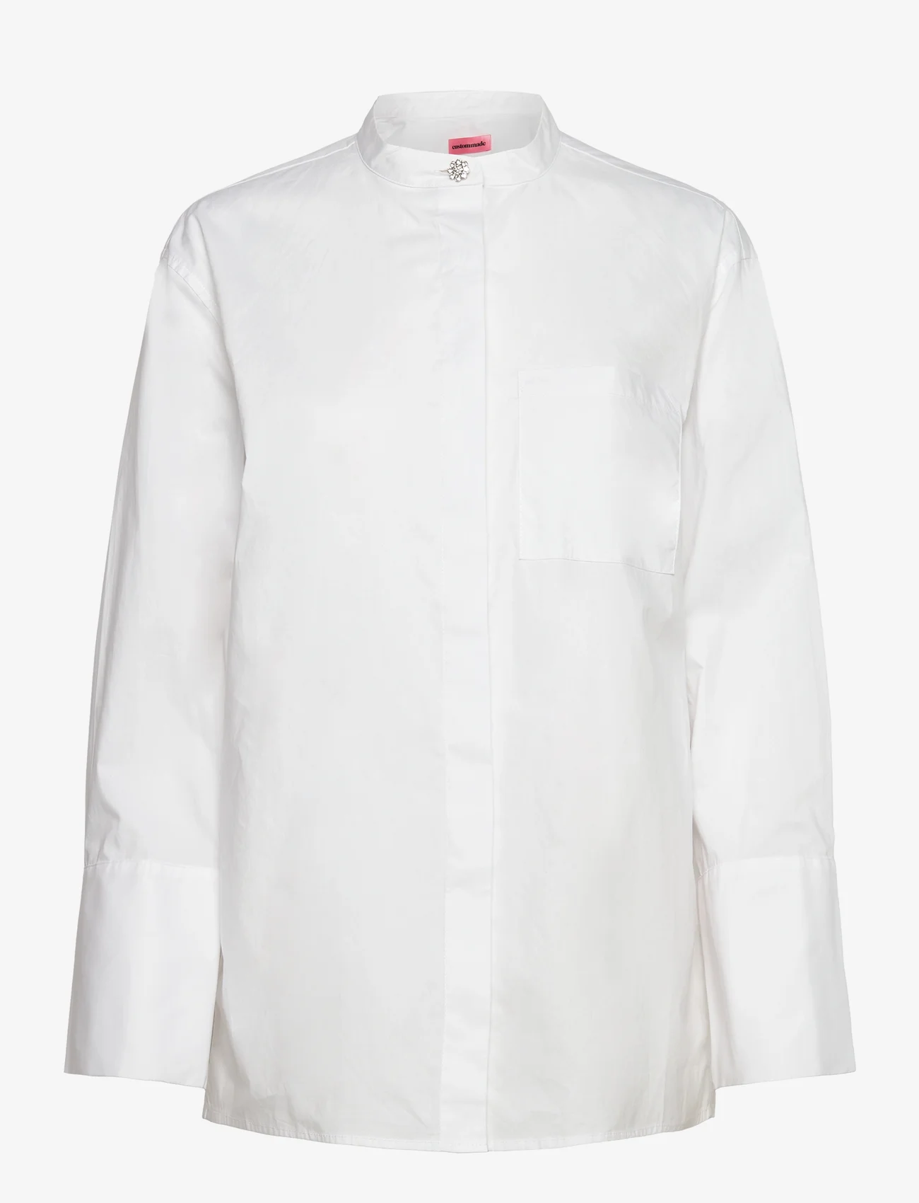 Custommade - Banni - long-sleeved shirts - 001 bright white - 0