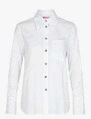 Custommade - Bri Solid - long-sleeved shirts - 001 bright white - 0