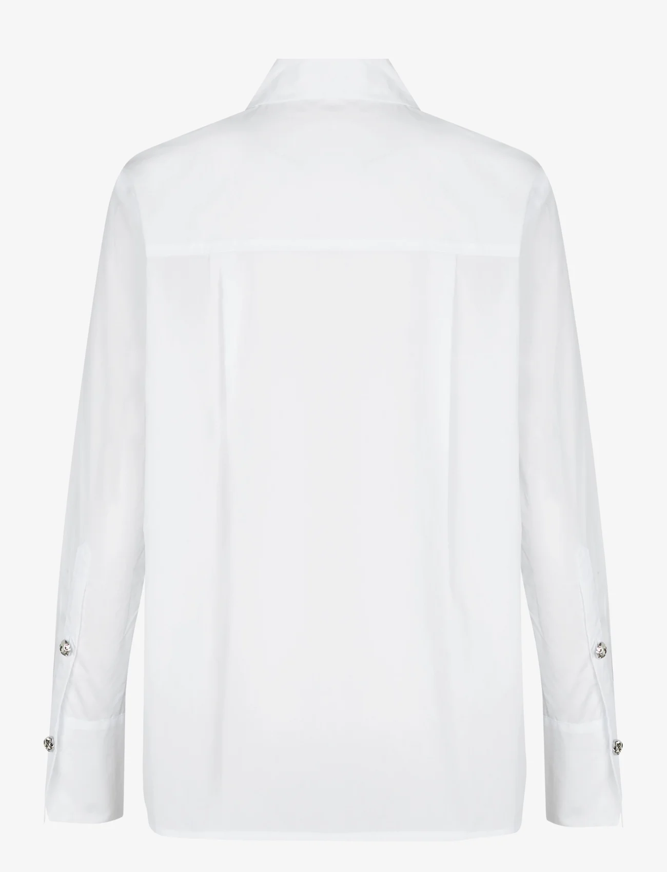 Custommade - Bri Solid - long-sleeved shirts - 001 bright white - 1