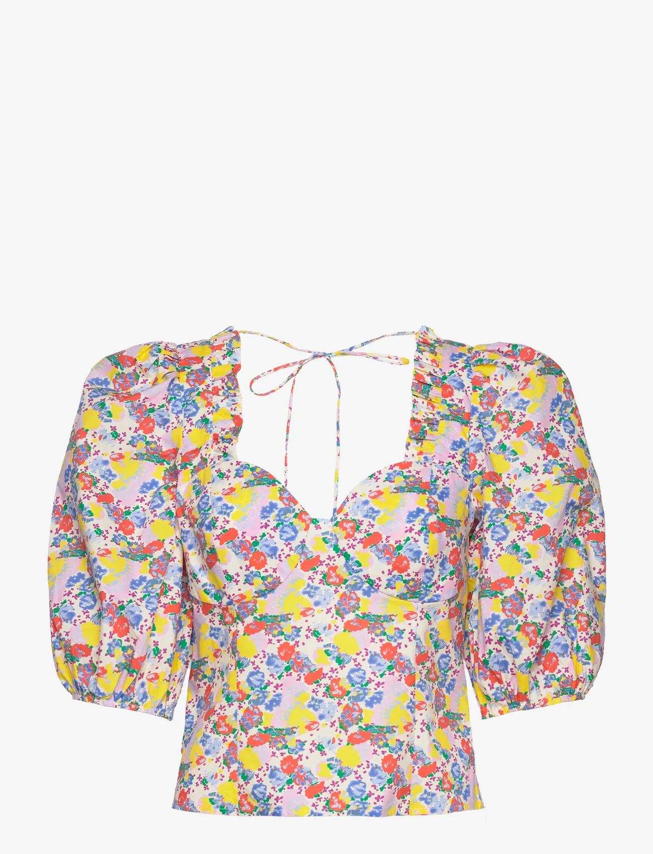 Custommade - Denia - kurzämlige blusen - 900 multicolour - 0
