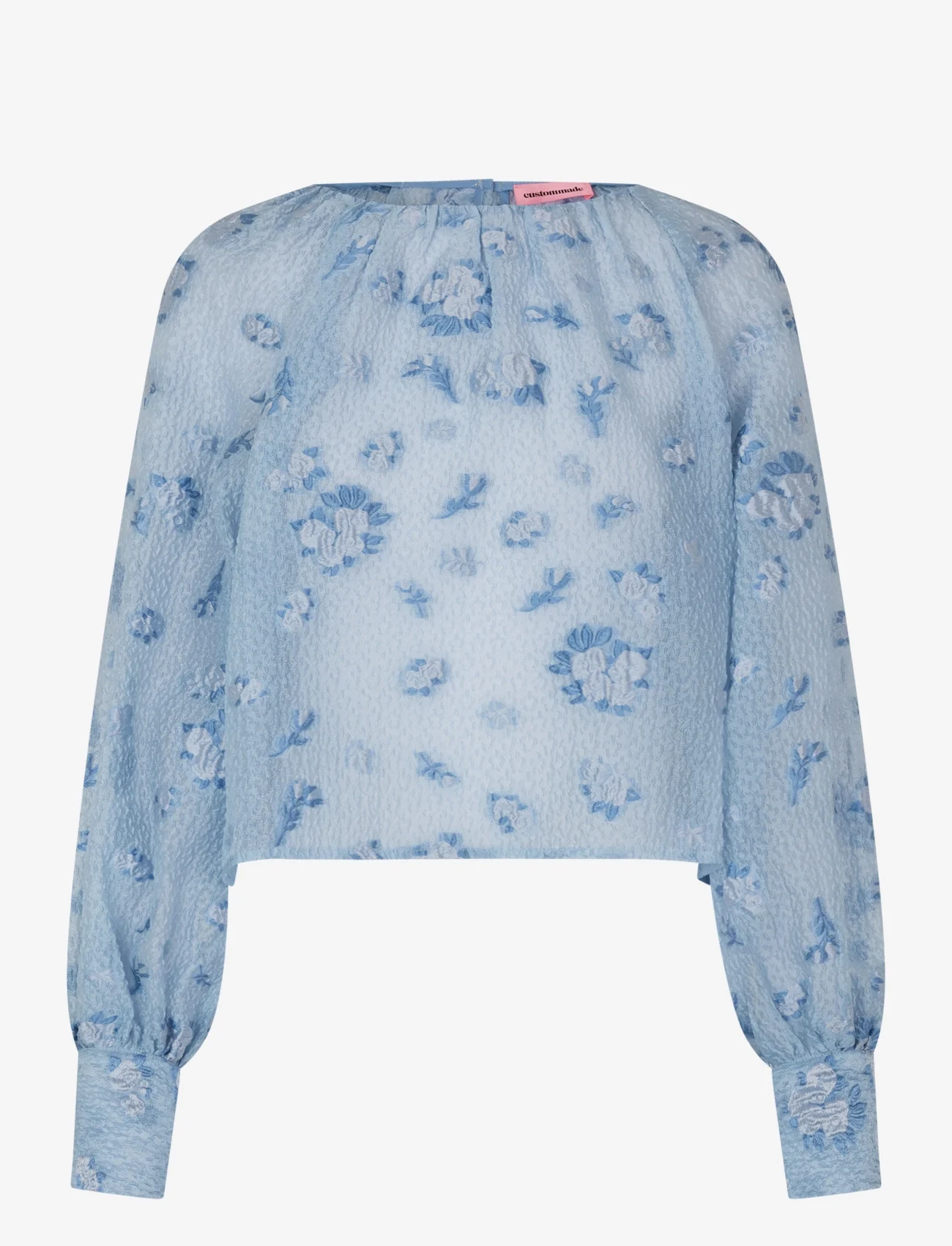 Custommade - Berete - long-sleeved blouses - 414 dusty blue - 0