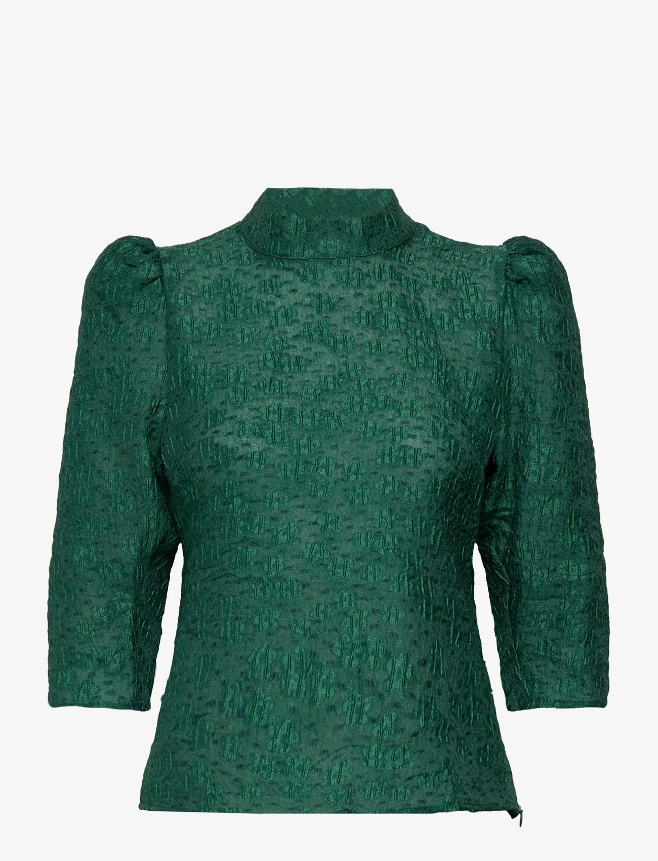Custommade - Davida - short-sleeved blouses - 336 posy green - 0