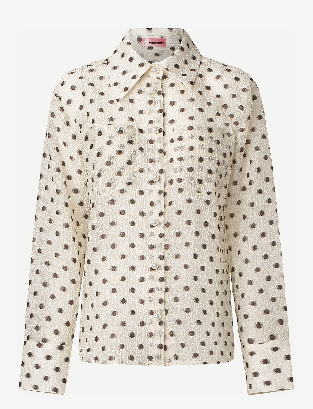 Custommade - Berna - langærmede skjorter - whisper white - 0
