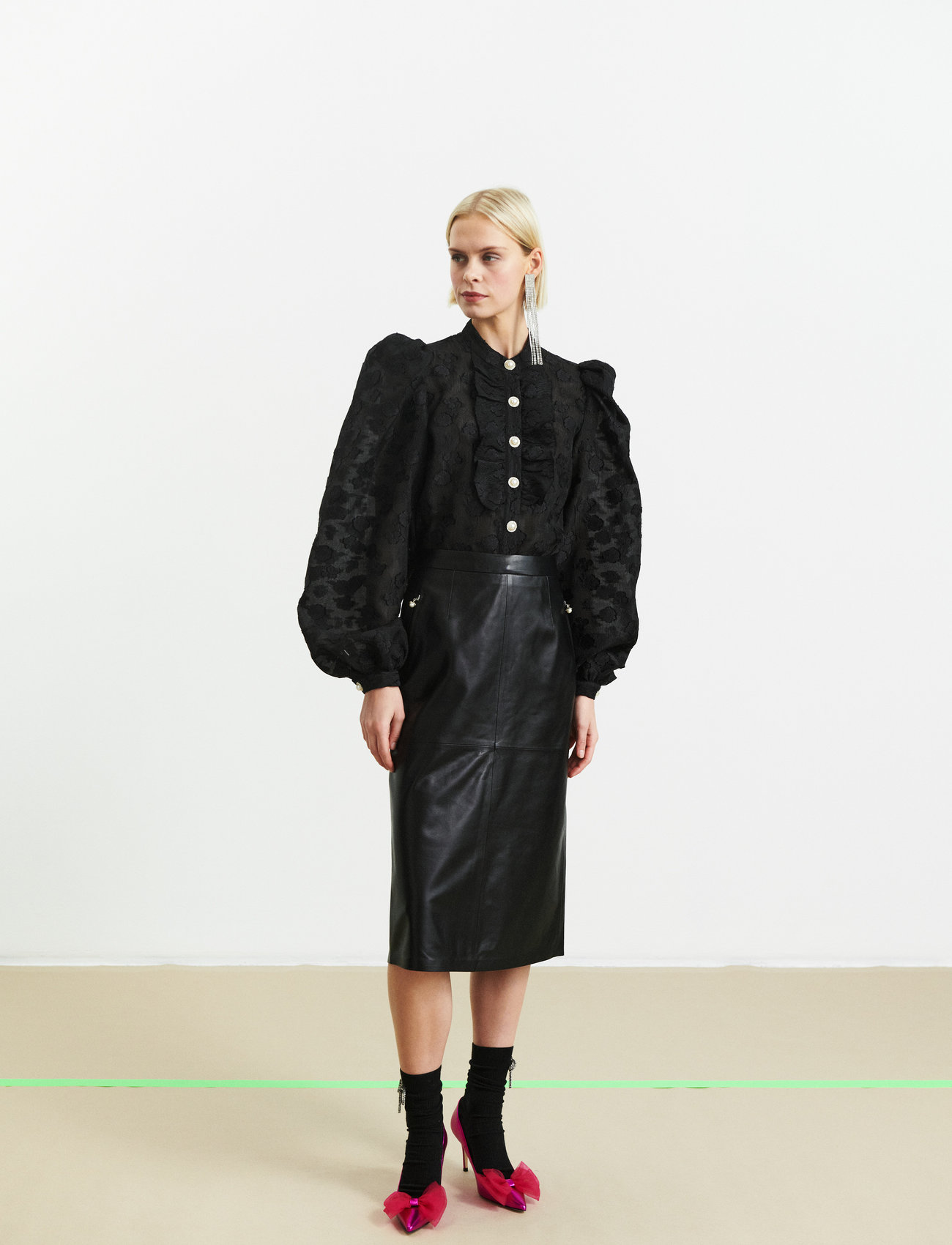 Custommade - Rubina - leather skirts - anthracite black - 1