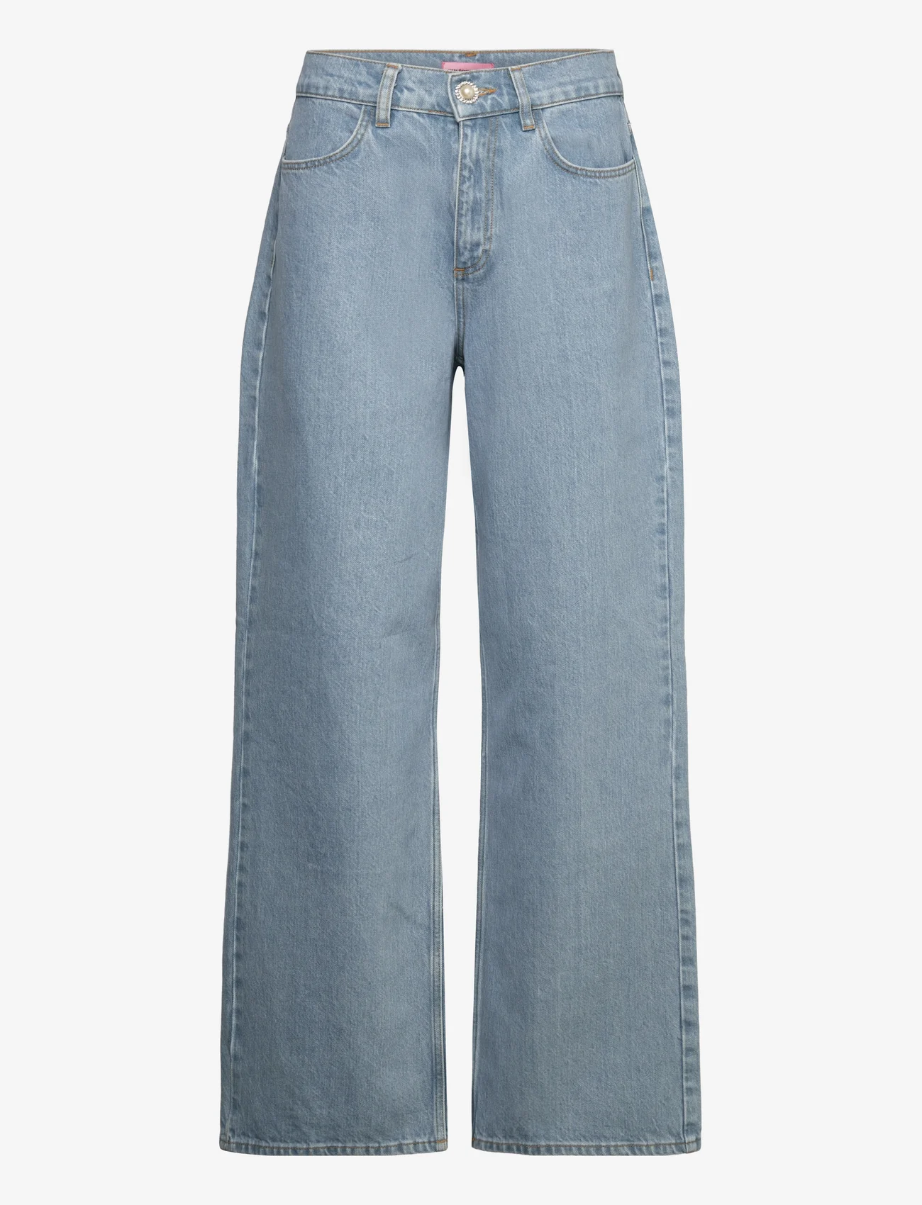 Custommade - Petrea - džinsa bikses ar platām starām - 417 halogen blue - 0